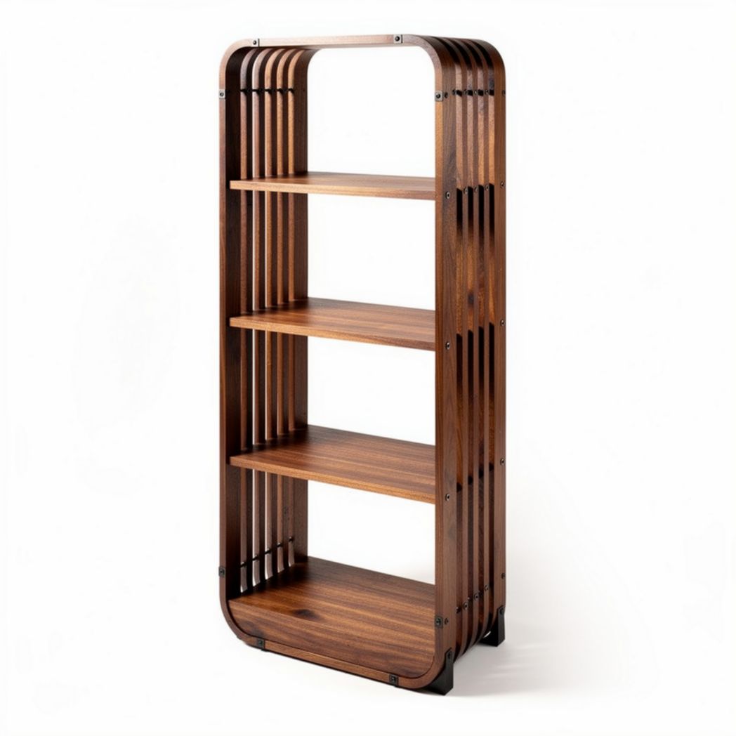 Étagère en bois avec quatre étagères et design moderne 30 x 70 x 150cm