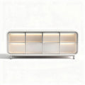 Buffet en bois blanc avec éclairage intégré dimensions 150 x 40 x 60cm