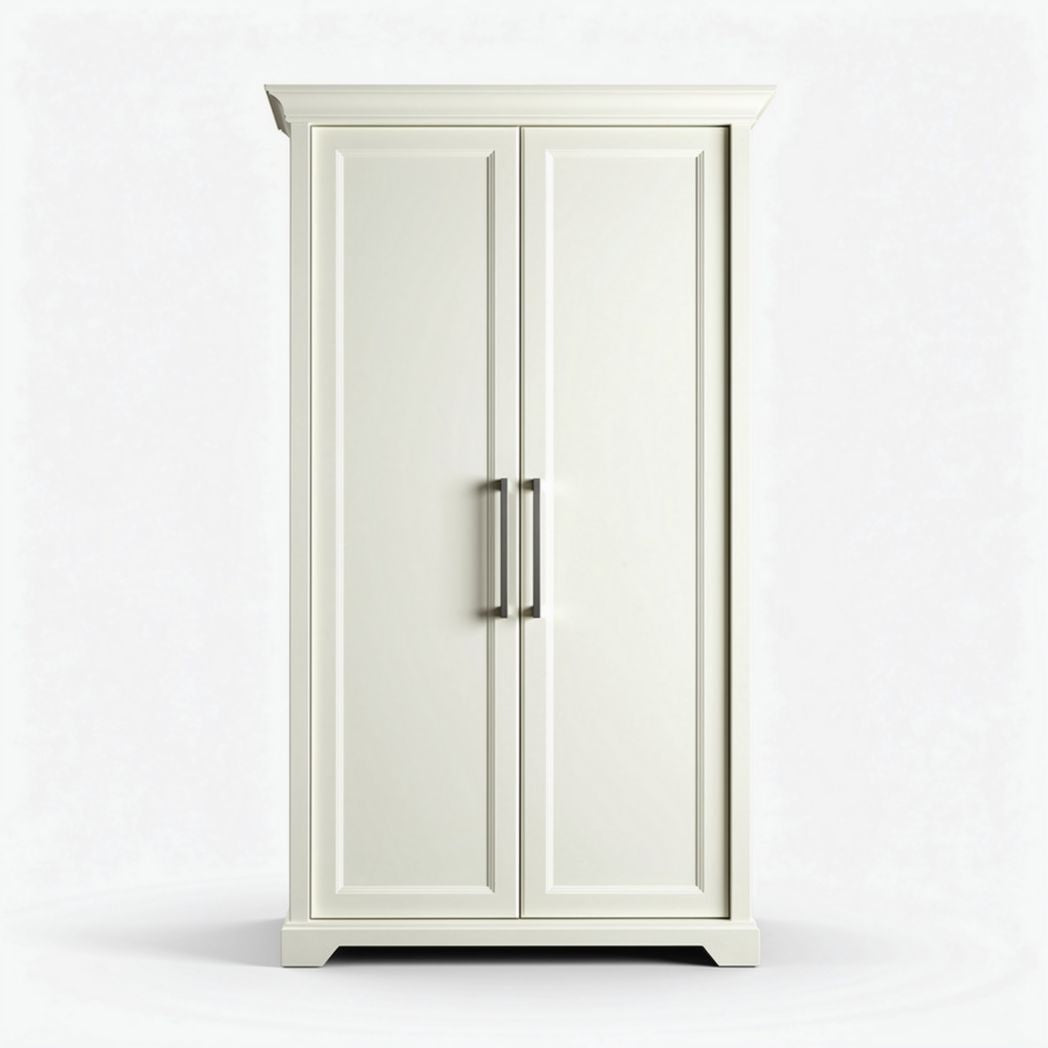 Armoire blanche en bois avec deux portes dimensions 80 x 40 x 180cm